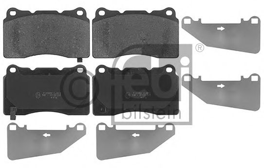 FEBI TESLA гальмівні колодки передн.Tesla S 12-,Cadillac,Ford    з ма Brembo) JURID арт. 116151