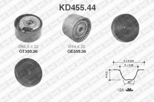 Роликовий модуль натягувача ременя (ролик, ремінь) SKF арт. KD45544