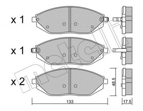 Комплект гальмівних колодок (дискових) JAPANPARTS арт. 2209080