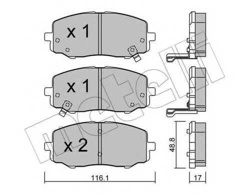 Комплект гальмівних колодок (дискових) ABS арт. 2209120