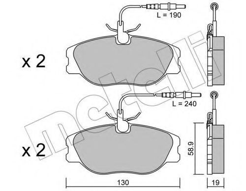 Комплект гальмівних колодок (дискових) BREMBO арт. 2200723