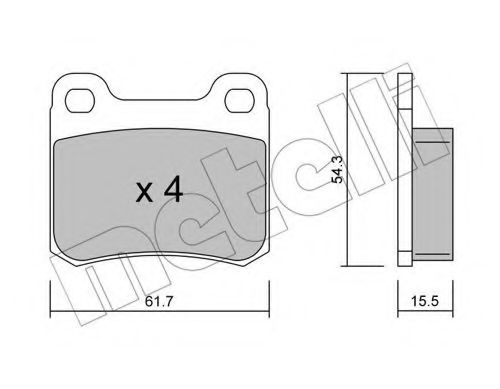 Комплект гальмівних колодок (дискових) BREMBO арт. 2200921