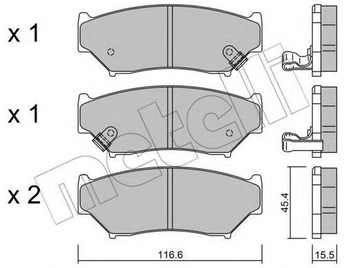 Комплект гальмівних колодок (дискових) BREMBO арт. 2201360