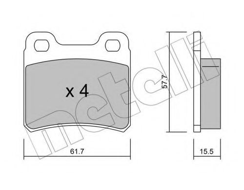 Комплект гальмівних колодок (дискових) BREMBO арт. 2201410