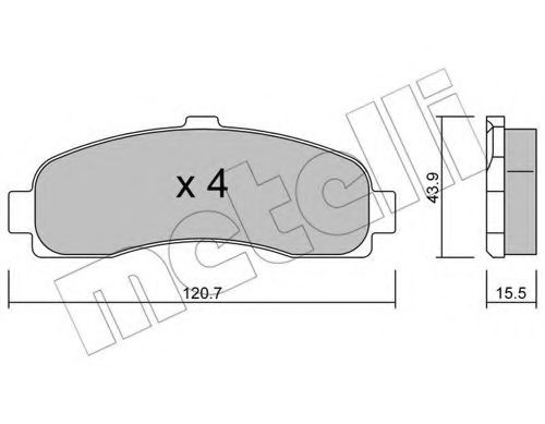 Комплект гальмівних колодок (дискових) BLUEPRINT арт. 2201450