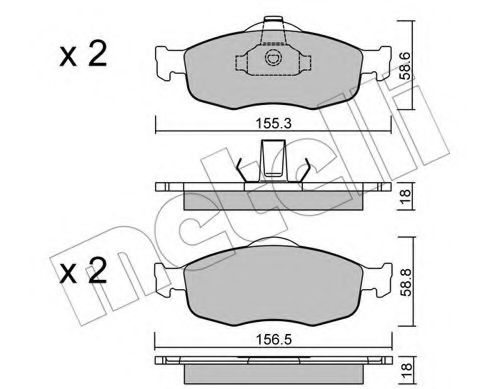 Комплект гальмівних колодок (дискових) BREMBO арт. 2201460