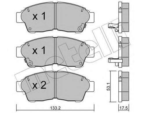 Комплект гальмівних колодок (дискових) ASHIKA арт. 2201490