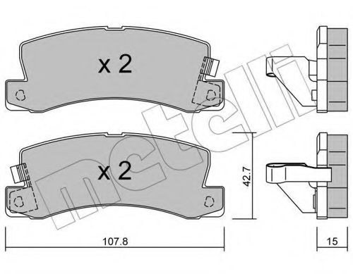 Комплект гальмівних колодок (дискових) BREMBO арт. 2201611