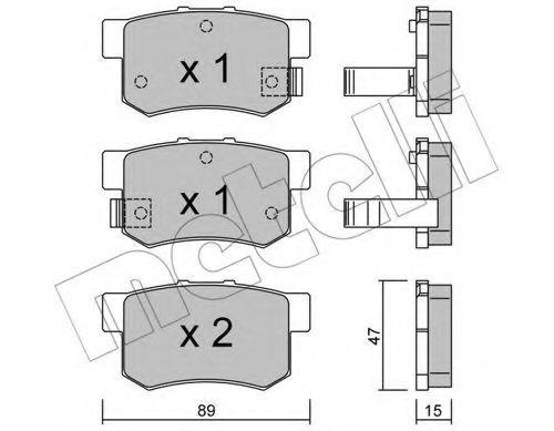 Комплект гальмівних колодок (дискових) ASHIKA арт. 2201730