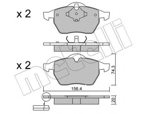 Комплект гальмівних колодок (дискових) LPR арт. 2201812