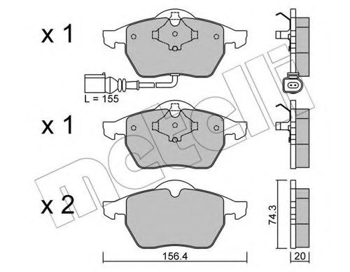 Комплект гальмівних колодок (дискових) ABS арт. 2201814