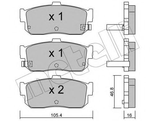 Комплект гальмівних колодок (дискових) JAPANPARTS арт. 2201931