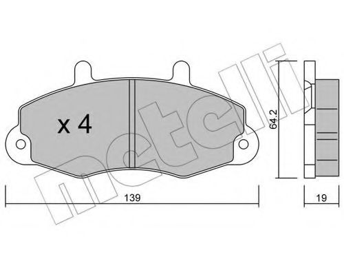 Комплект гальмівних колодок (дискових) BREMBO арт. 2201940