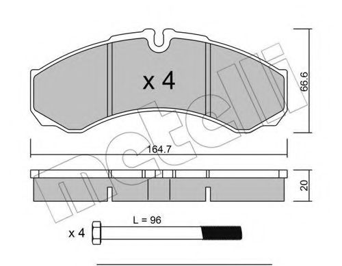 Комплект гальмівних колодок (дискових) ABS арт. 2202120