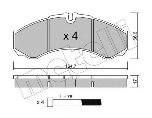 Комплект гальмівних колодок (дискових) BREMBO арт. 2202123