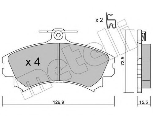 Комплект гальмівних колодок (дискових) BLUEPRINT арт. 2202160