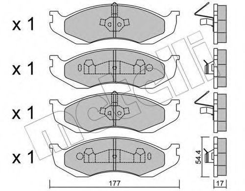 Комплект гальмівних колодок (дискових) JAPANPARTS арт. 2202180