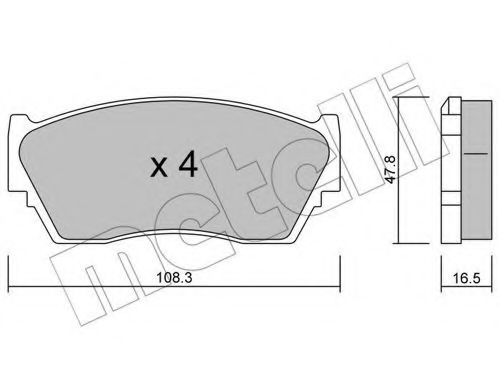 Комплект гальмівних колодок (дискових) JAPANPARTS арт. 2202460