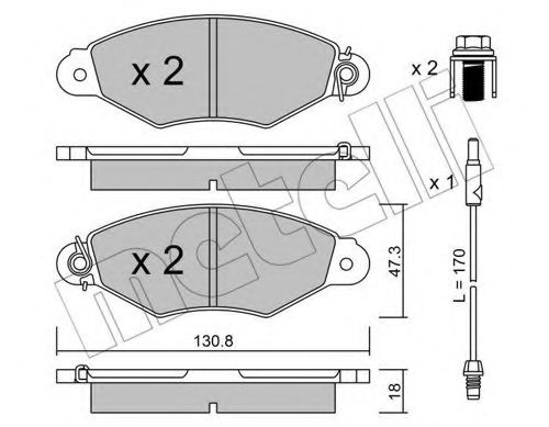 Комплект гальмівних колодок (дискових) JAPANPARTS арт. 2202531