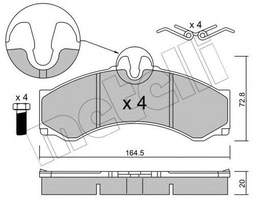 Комплект гальмівних колодок (дискових) ABS арт. 2202621