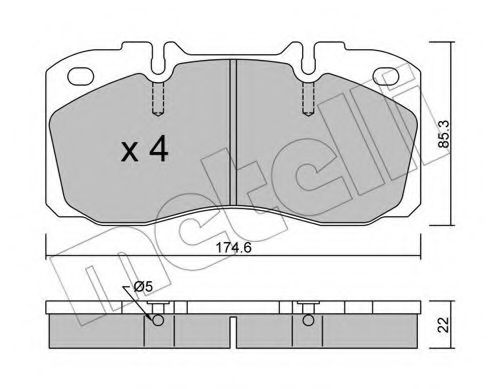 Комплект гальмівних колодок (дискових) MERITOR арт. 2202680