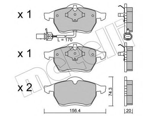 Комплект гальмівних колодок (дискових) ICER арт. 2202791