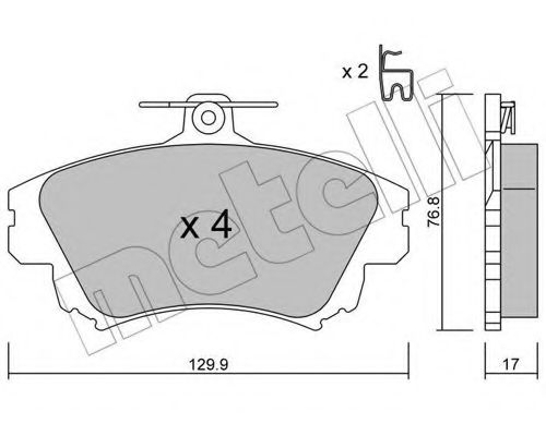 Комплект гальмівних колодок (дискових) BREMBO арт. 2202860