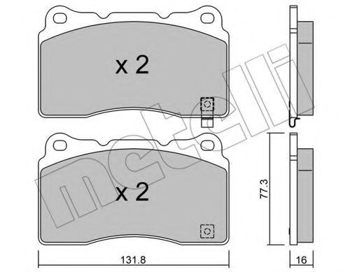 Комплект гальмівних колодок (дискових) BREMBO арт. 2202885