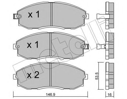 Комплект гальмівних колодок (дискових) BLUEPRINT арт. 2202970