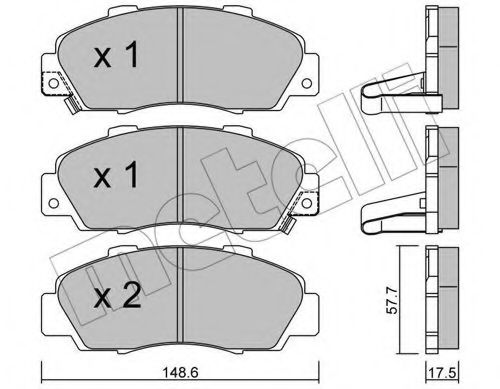 Комплект гальмівних колодок (дискових) ABS арт. 2202980