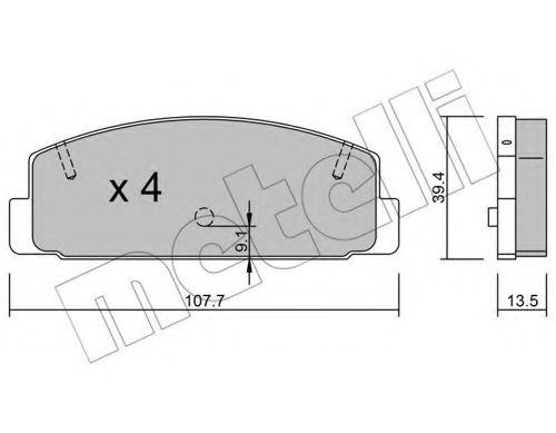 Комплект гальмівних колодок (дискових) BLUEPRINT арт. 2203021