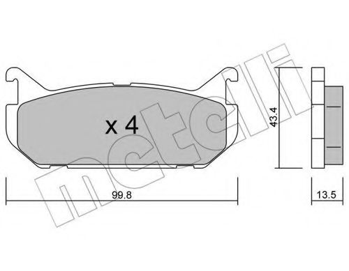 Комплект гальмівних колодок (дискових) BREMBO арт. 2203030