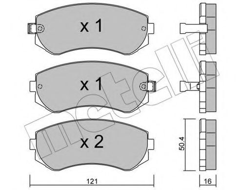 Комплект гальмівних колодок (дискових) BREMBO арт. 2203040