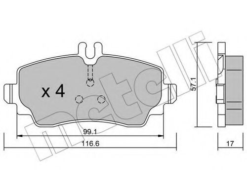 Комплект гальмівних колодок (дискових) BREMBO арт. 2203100