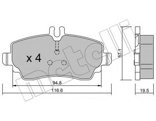 Комплект гальмівних колодок (дискових) BREMBO арт. 2203101