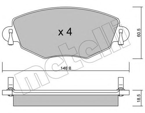 Комплект гальмівних колодок (дискових) BREMBO арт. 2203180