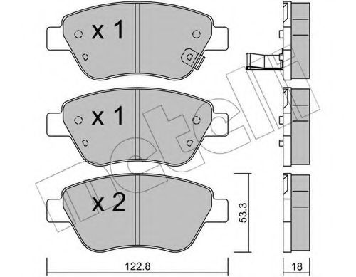 Комплект гальмівних колодок (дискових) DELPHI арт. 2203212