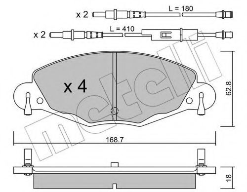 Комплект гальмівних колодок (дискових) BOSCH арт. 2203320