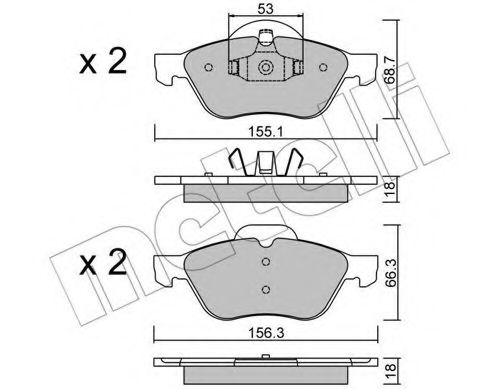 Комплект гальмівних колодок (дискових) ABS арт. 2203350