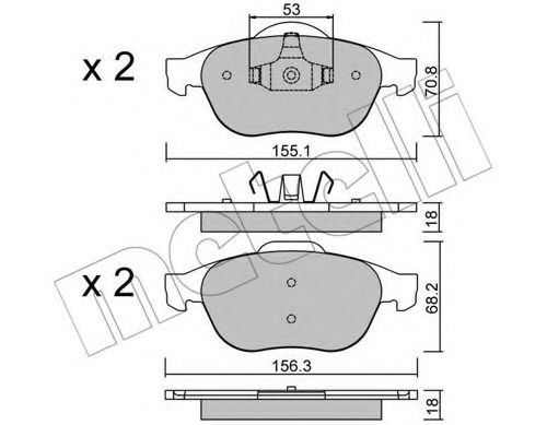 Комплект гальмівних колодок (дискових) FERODO арт. 2203360