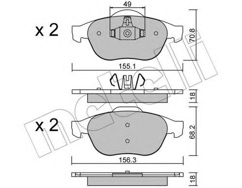 Комплект гальмівних колодок (дискових) FERODO арт. 2203362