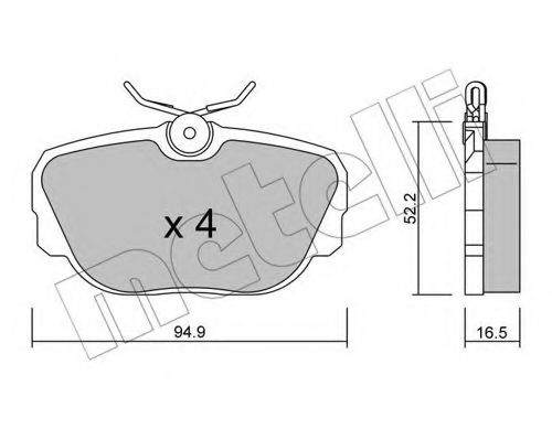 Комплект гальмівних колодок (дискових) BREMBO арт. 2203510