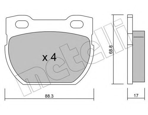 Комплект гальмівних колодок (дискових) BREMBO арт. 2203541