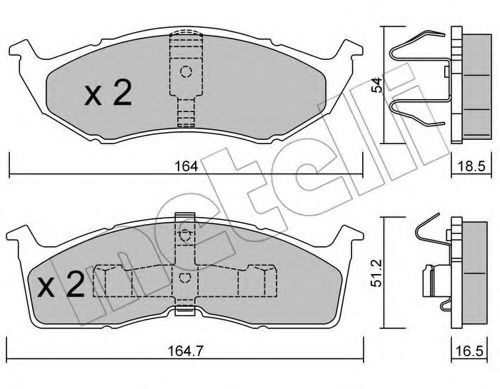 Комплект гальмівних колодок (дискових) BLUEPRINT арт. 2203560