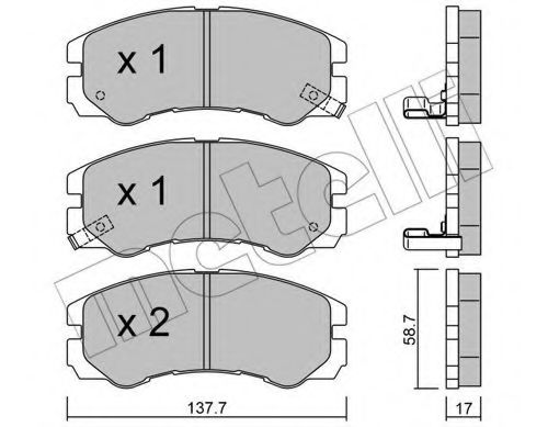 Комплект гальмівних колодок (дискових) ICER арт. 2203570