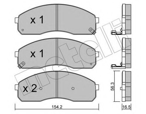 Комплект гальмівних колодок (дискових) BLUEPRINT арт. 2203740