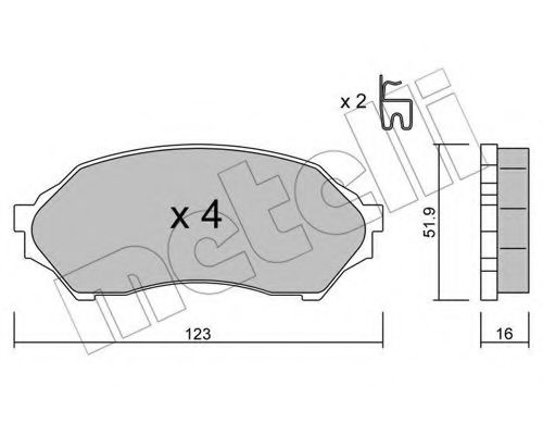 Комплект гальмівних колодок (дискових) BREMBO арт. 2203870