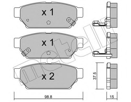 Комплект гальмівних колодок (дискових) ABS арт. 2203960