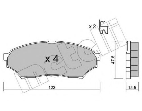 Комплект гальмівних колодок (дискових) BOSCH арт. 2203970