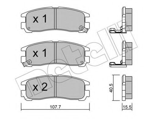 Комплект гальмівних колодок (дискових) BREMBO арт. 2203980